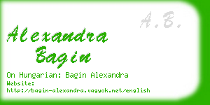 alexandra bagin business card